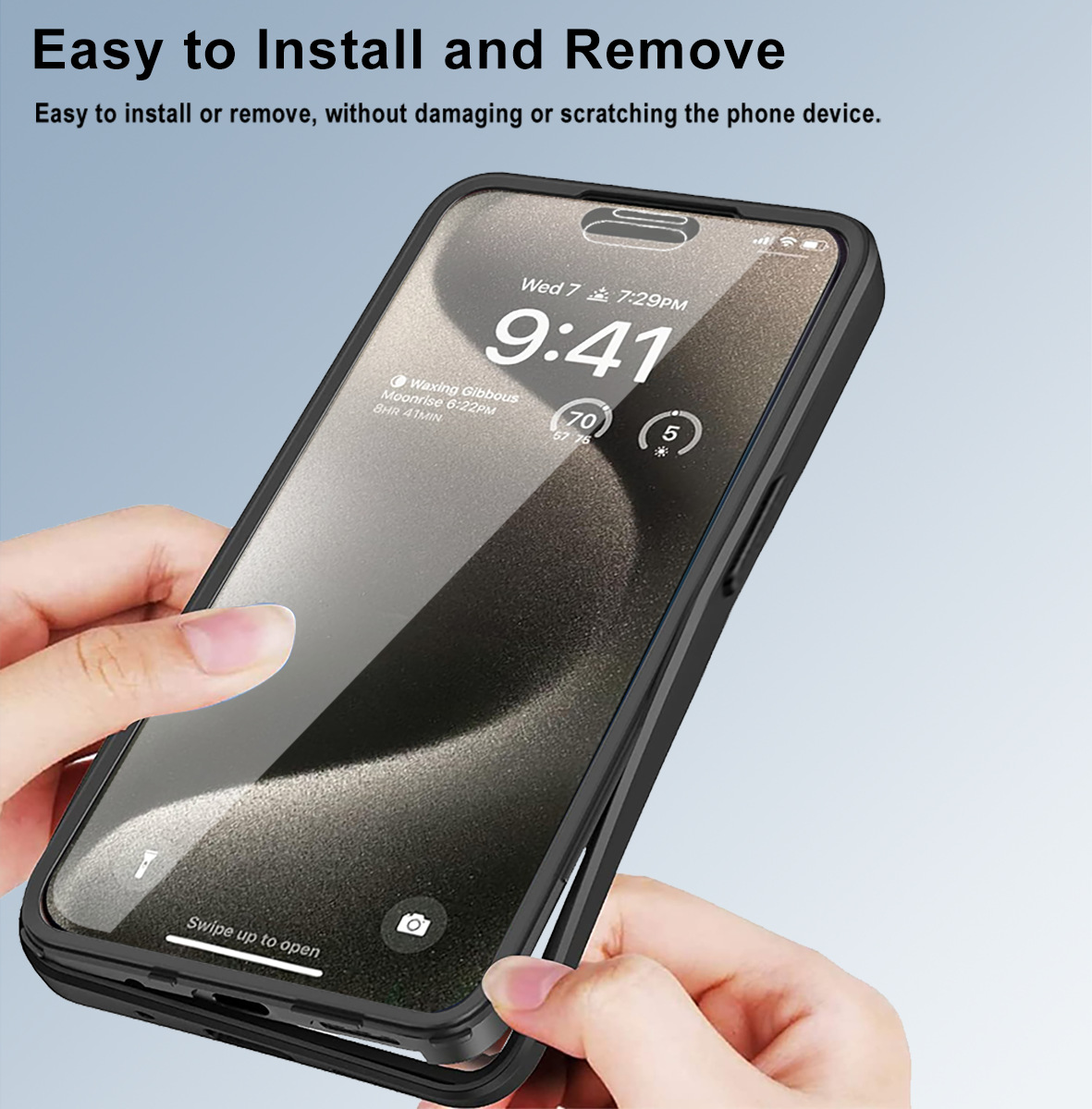 Qicai manyetik emişli iPhone 16 Pro telefon kılıfı Apple 15 kabuk filmi hepsi bir arada tam kapsamlı 14pm düşmeye karşı dayanıklı 16e