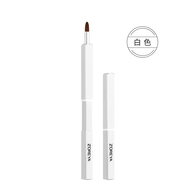 Zhuolia cuadrado retráctil lápiz labial cepillo herramientas de maquillaje labial cepillo de maquillaje portátil cepillo de labios personalizado