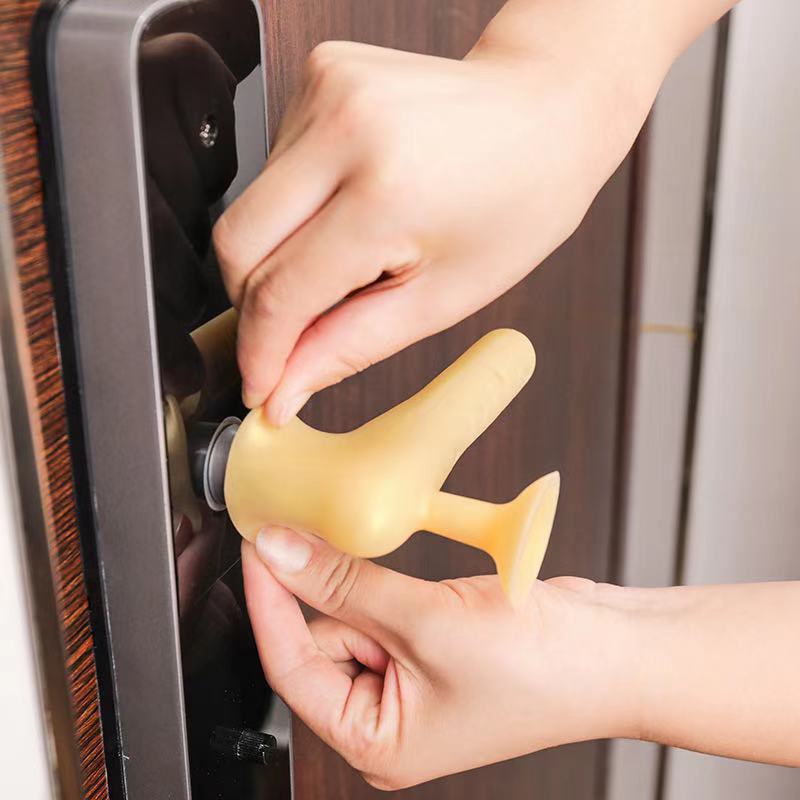 Silicona gruesa suave anticolisión manija de puerta anticolisión de silicona para niños funda anticolisión fácil de instalar y fácil de usar