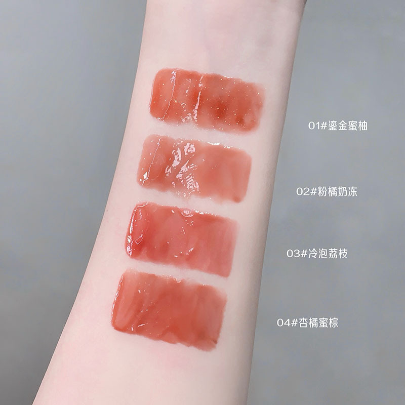 Gege Bear Water Gloss Lip Essence esmaltado para labios, espejo de agua para cubrir las líneas de labios, lápiz labial no seco, maquillaje image 5