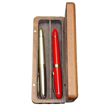 胡桃木钢笔礼盒实木钢笔收纳盒便携式钢笔盒磁吸翻盖签字笔包装盒