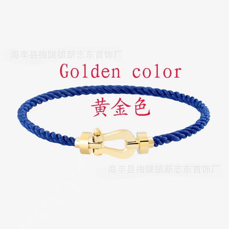 中号马蹄扣费雷德红绳手链情侣款男女本命年转运精工钢丝DIY手绳|undefined