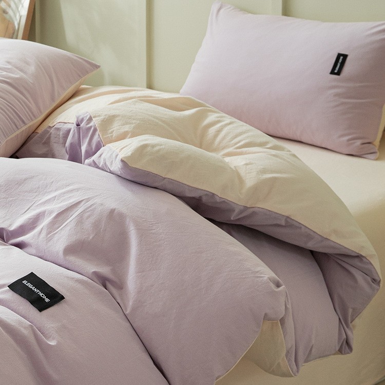 ins algodón puro cuatro piezas simple bordado sábanas de algodón cubierta de colcha de tres piezas para una sola persona 2025 nueva ropa de cama