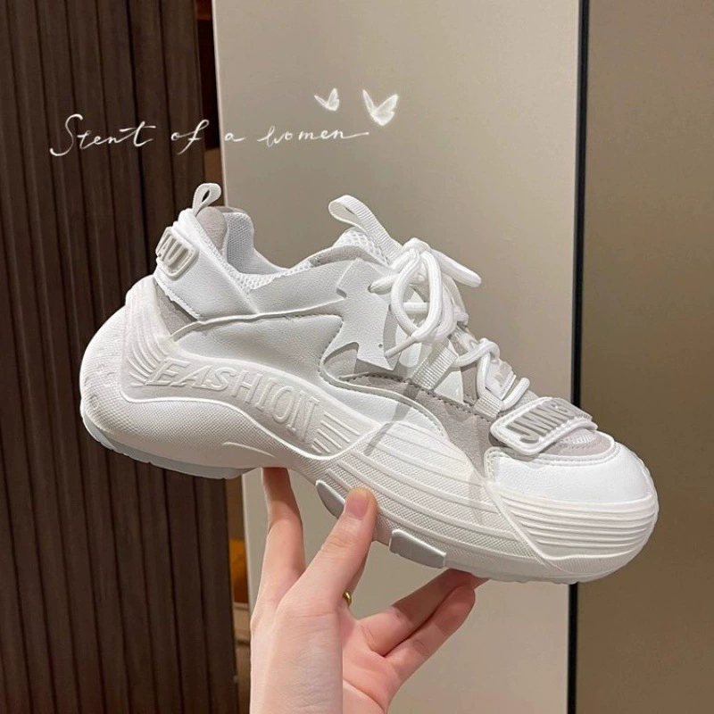 Женские кеды Dad Shoes Dad Shoes в нишевом дизайне уродливые кроссовки круглым носком повседневная обувь 2024 весна-лето новые спортивные кроссовки