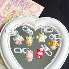 Spongebob Sanrio keychain girl heart ins school bag pendant cartoon cross-dressing star key pendant