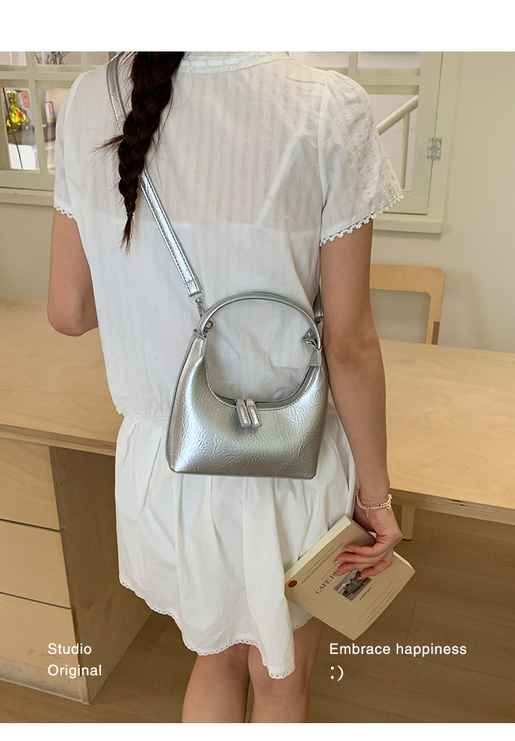 Women's Leather Crescent Handbag - Versatile Shoulder Crossbody_voghion.com