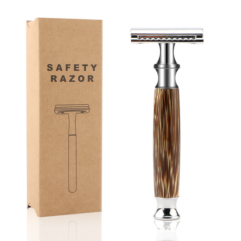 Factory wholesale men's razor bamboo handle beard knife old manual razor cross-border hot Factory wholesale men's razor bamboo handle beard knife old manual razor cross-border hot