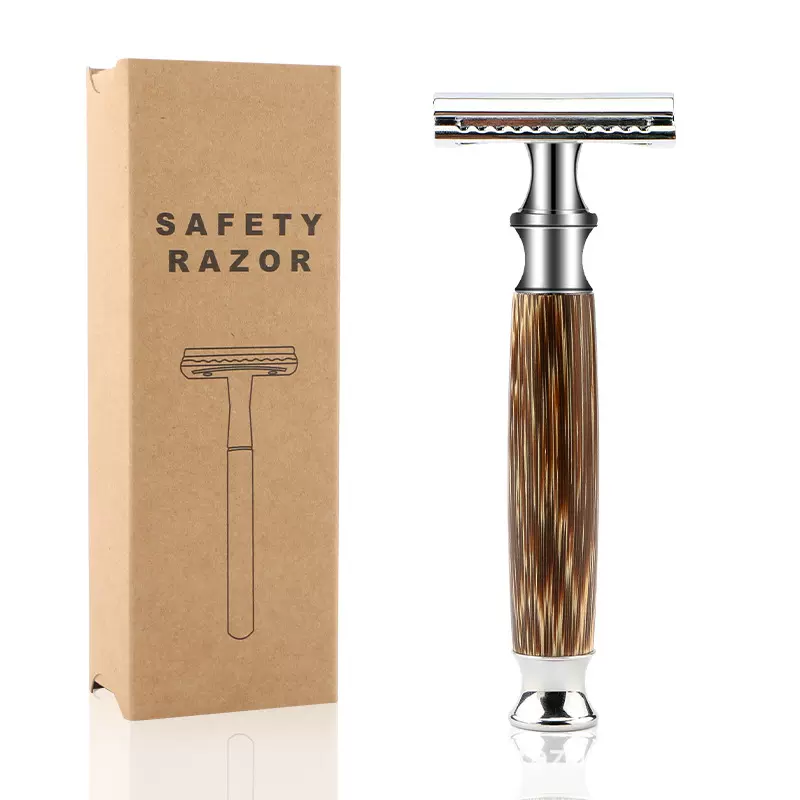 厂家批发 男士刮胡刀 竹子手柄 胡须刀  老式手动剃须刀 跨境热款