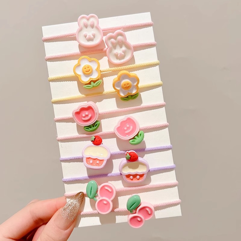 Cuerdas de cabello para niños anillo de cabello de pulgar toque de cabello para bebés cuerdas de cabello para niñas de alta elasticidad no lesionar banda de cabello para niñas