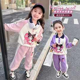 女童春秋季套装女孩洋气库洛米POLO衫春秋装女宝宝运动休闲儿童套