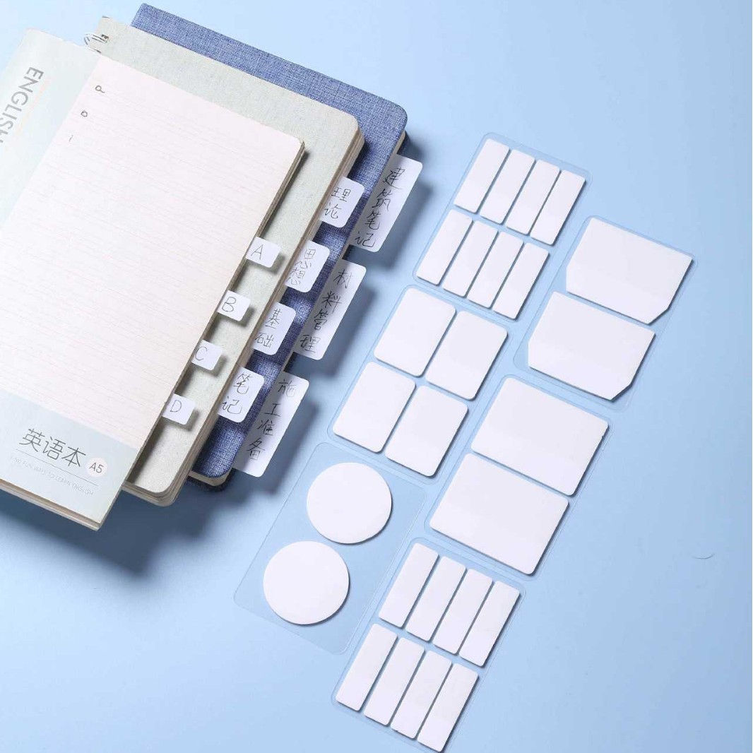 Indicador blanco pegatinas de notas N pegatinas BOPPP tinta absorbente de alta viscosidad de secado rápido de doble cara escribible post-it notes de oficina