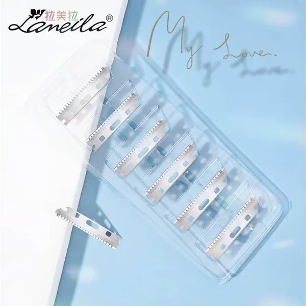 Lamila eyebrow trimming knife blade stainless steel eyebrow shaving knife suit beginner eyebrow shaving blade 6-piece in stock