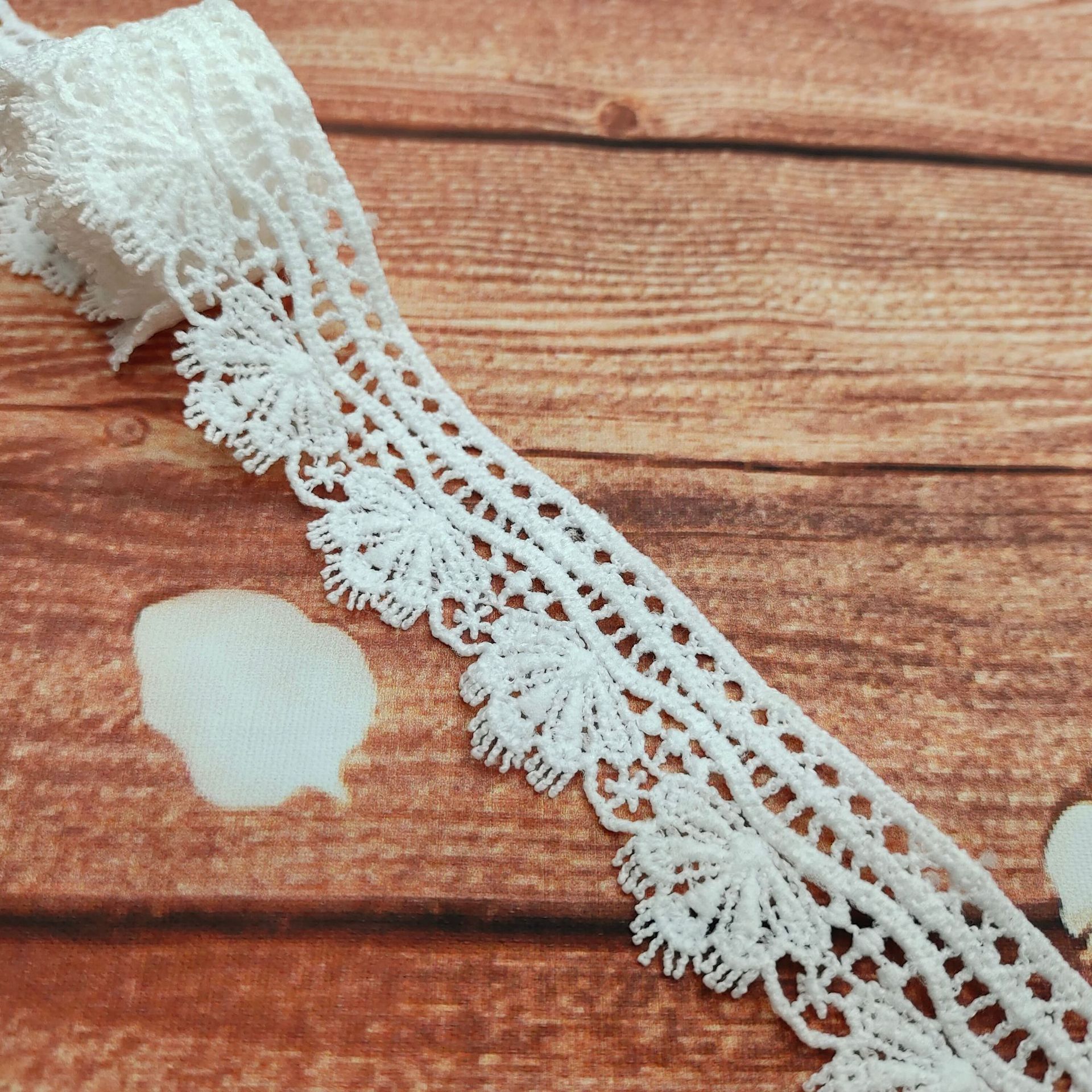 女装童装服装配饰小睫毛叶子单边网格小点点蕾丝花边牛奶丝水溶