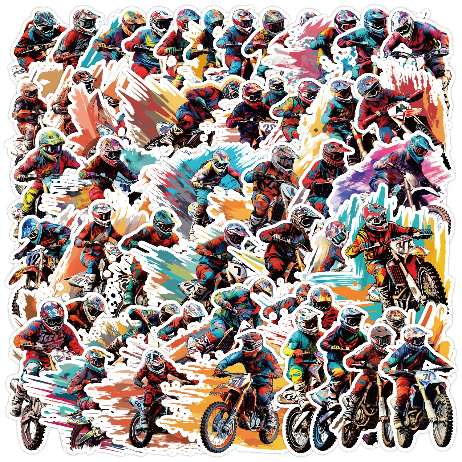 Трансграничный скандинавский ветер мотокросс серии граффити стикер для воды стакан для багажа водонепроницаемый декоративный стикер для оптовой продажи