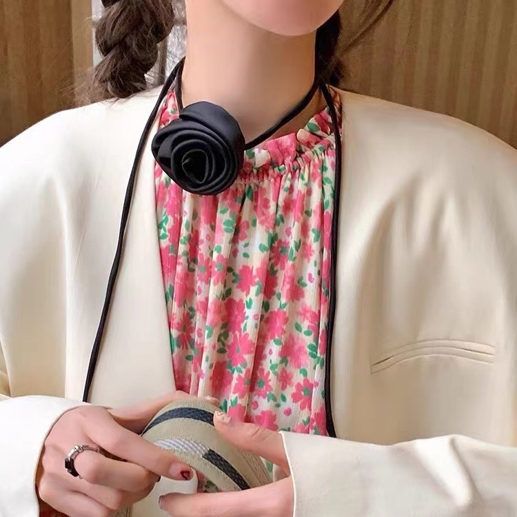 1#꽃목걸이-블랙(오리지널)