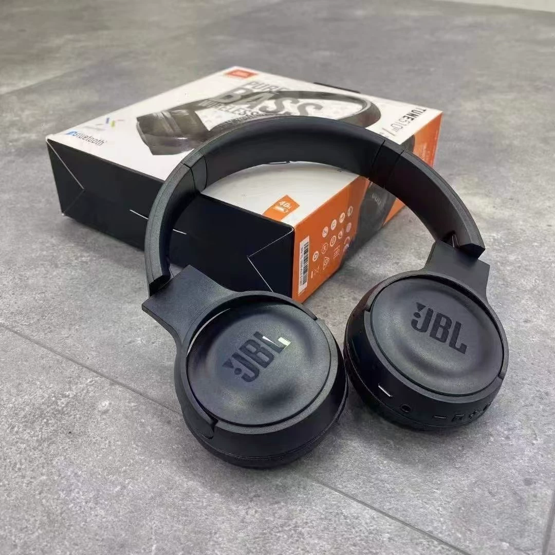 Беспроводные наушники (JBL) T510BT — Bluetooth, глубокий бас Hi‑Fi, складывающиеся наушники-ободки, мультит цвет