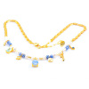 Advanced crystal necklace from pearl, golden chain, high-quality style