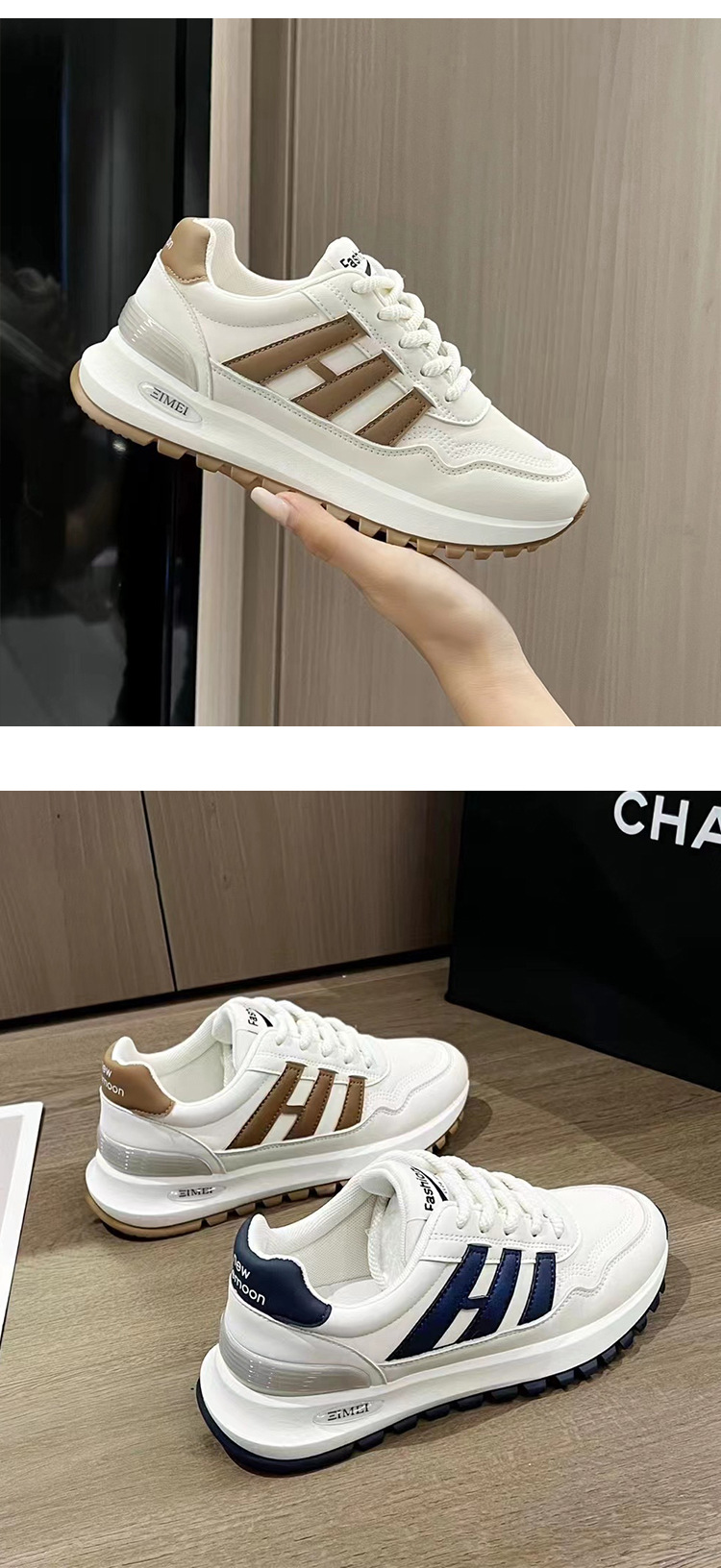 Zapatos deportivos para mujer, zapatos de baloncesto, zapatillas de deporte, zapatillas de deporte sintéticas fáciles de limpiar_voghion.com