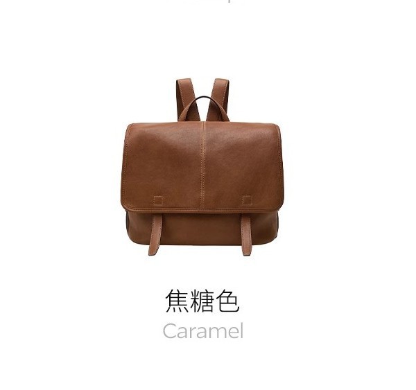 Qiu Zhen 植物タンニンなめし牛革バッグニッチレトロバックパックトート通勤大容量本革バックパックポータブル小さなバッグ|undefined