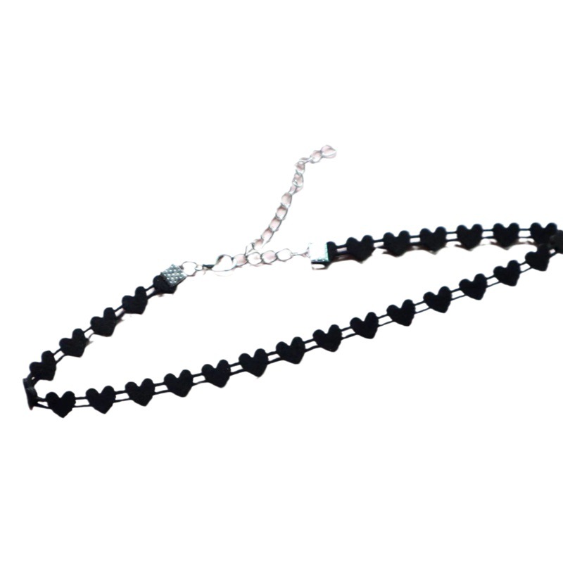 Black Lace Clavicle Chain Necklace Collar Cloth Strip Gothic Choker Lace Punk Light Luxury Lace Necklace