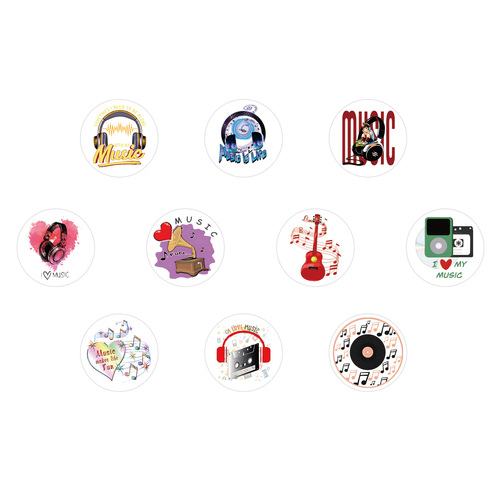 500 cartoon music stickers, curling sticker tape, handmade diary, notebook, phone, stationery, water cup, decal