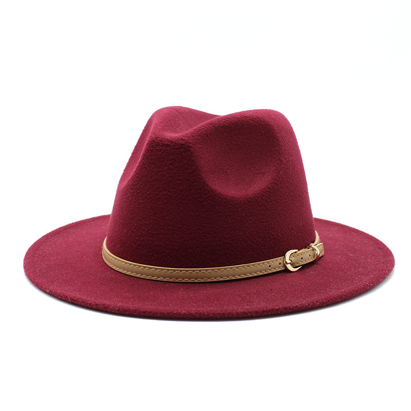 Otoño y invierno británico para hombres y mujeres nuevo sombrero de lana de jazz sombrero de bisel sombrero clásico sombrero de moda sombrero de felt al por mayor