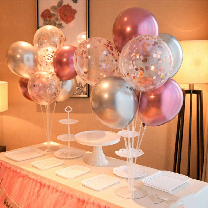 Wholesale table floating balloon decoration set wedding room birthday decoration base splicing support pole balloon table stand pole
