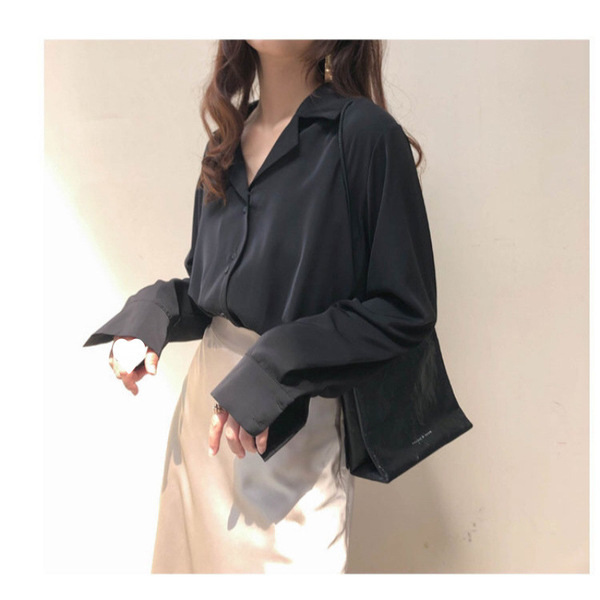 Autumn design retro shiffon fashionable long-sleeve