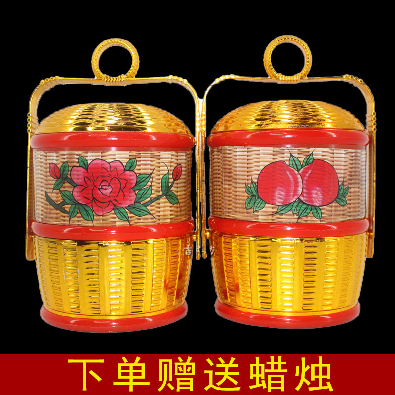 中秋节竹圣蜡烛花篮月饼防风赏月蜡烛篮潮汕拜月娘拜神拜佛包邮