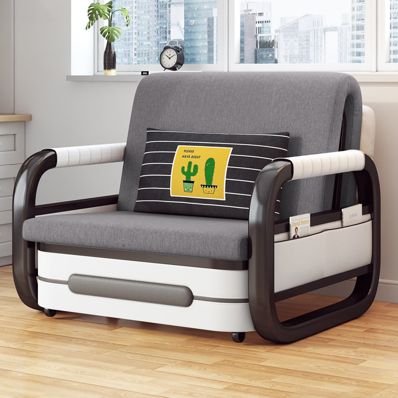 Wholesale Folding Single Sofa Bed Dual-Purpose Balcony Multifunctional Bed Small Apartment Sofa 2026 New Model 0.8m Extendable