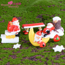 圣诞装饰品配件 月亮老人仰望星空 多肉摆件 创意可爱家居装饰动