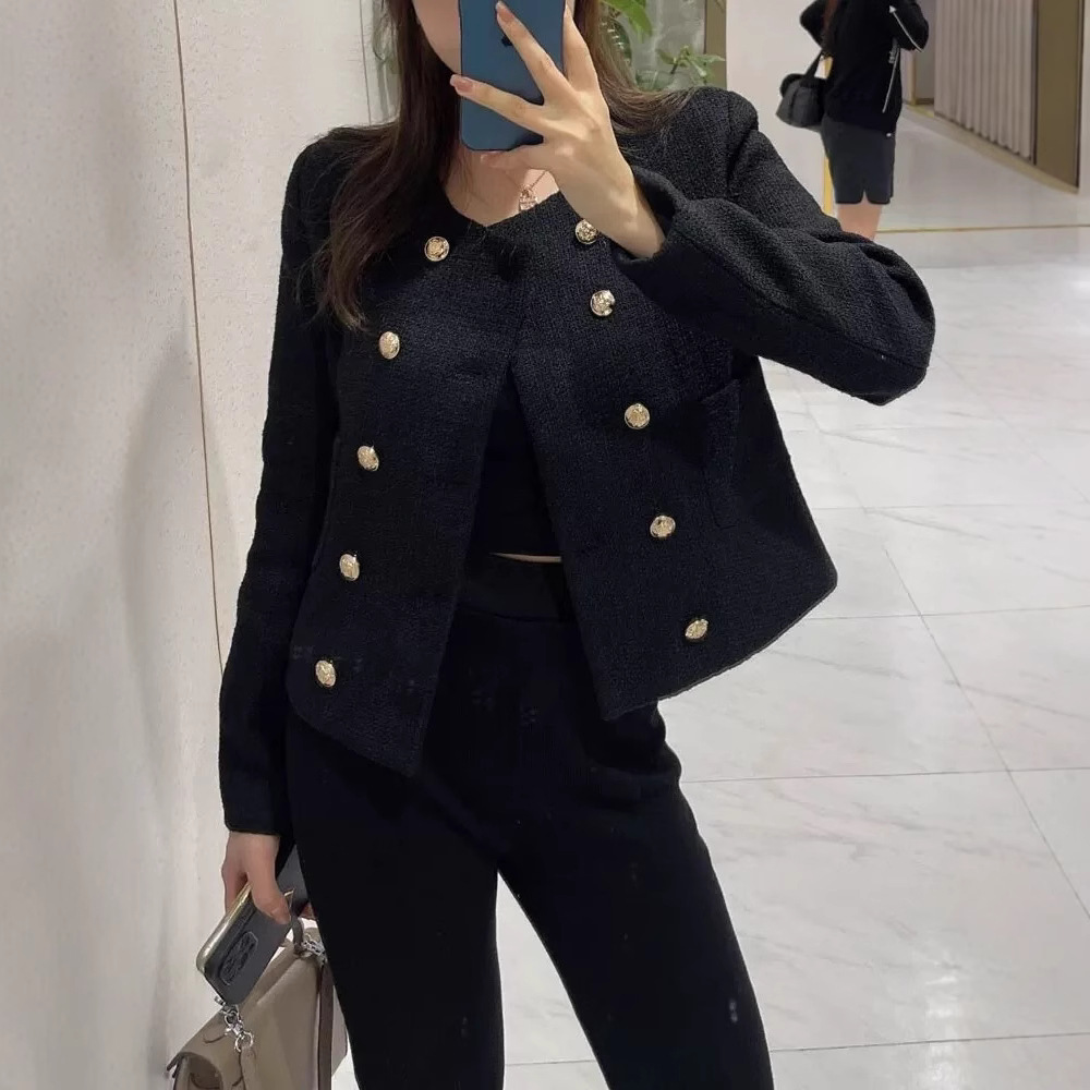 Tweed Style Jacket Women's Autumn and Winter 2024 New Elegant Lady's Sweet Style High-End Tweed Short Top