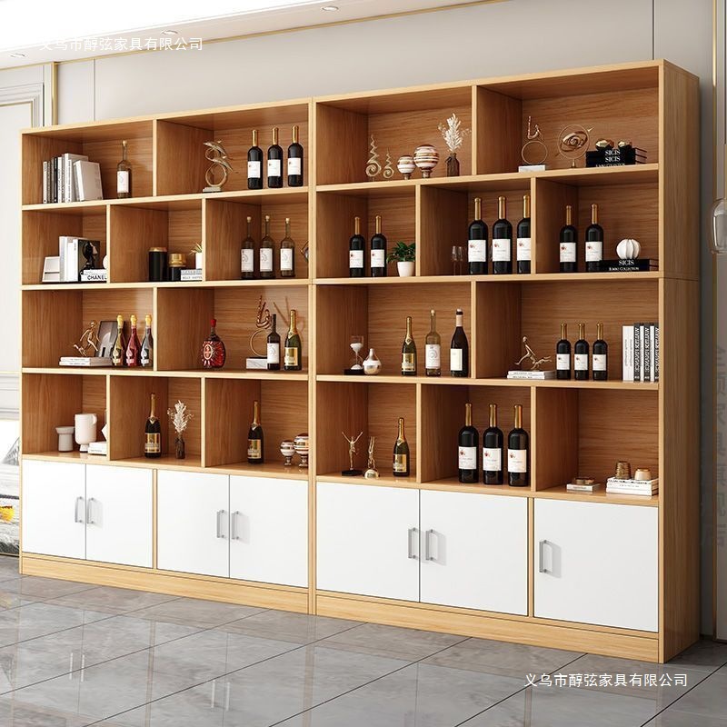 Wine Cabinet Display Cabinet Living Room Household Floor-Standing Multi-Layer Red Wine Product Display Cabinet Storage Storage Cabinet Wine Rack Tea Cabinet