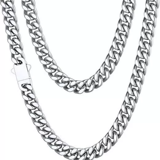 Stainless Steel Gold-Plated Thick Cuban Chain, American Street Style Necklace, High-Quality and Trendy, Unisex Wrist Accessory