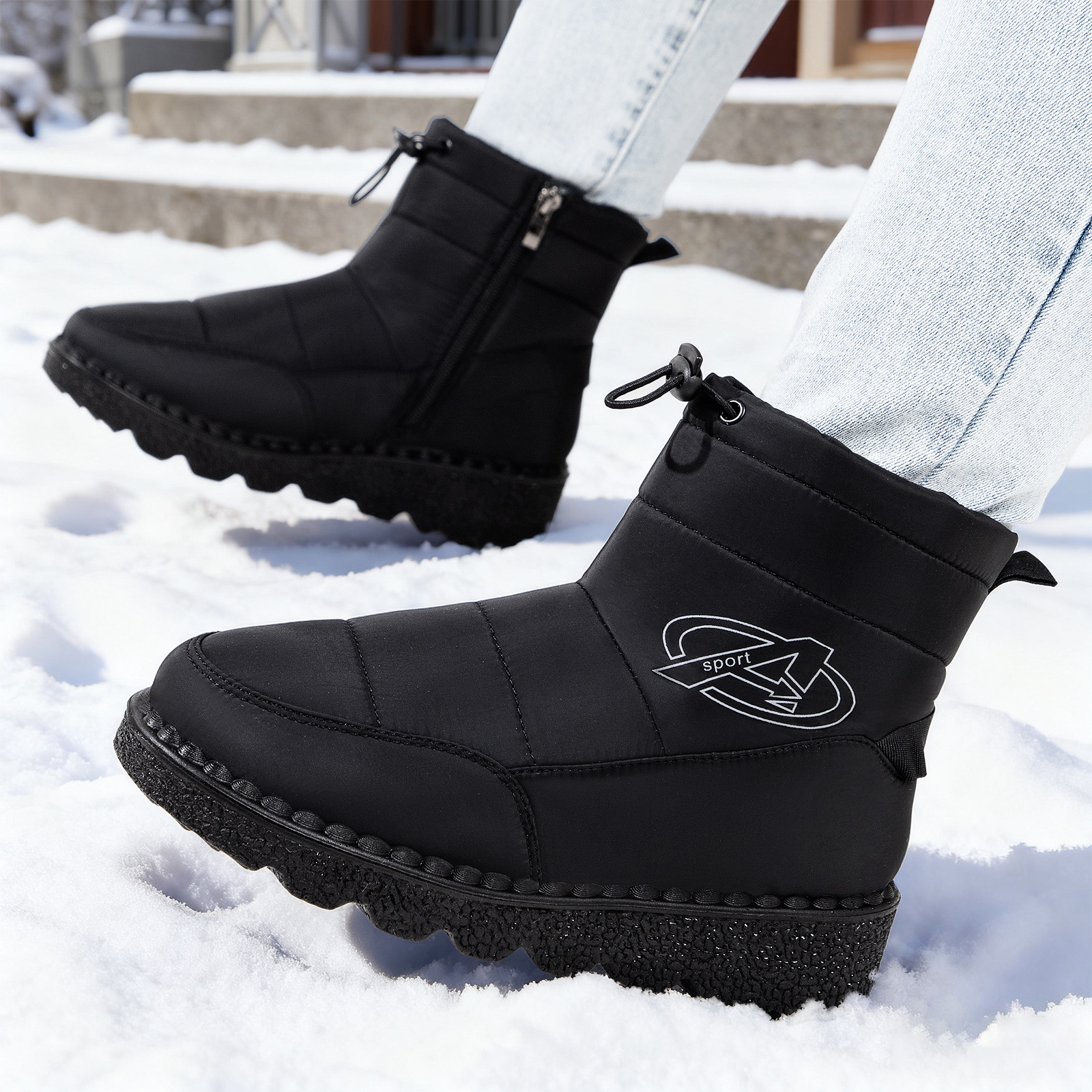 Zapatos de algodón zapatos de mujer de poliuretano botas de alto perfil botas de algodón transfronterizas botas de nieve cálidas de mujer