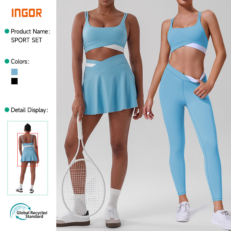 New High-Waisted Sports Yoga Skirt for Women, Anti-Exposure Outdoor Running Golf Skirt, Contrasting Color Fashionable Tennis Skirt New High-Waisted Sports Yoga Skirt for Women, Anti-Exposure Outdoor Running Golf Skirt, Contrasting Color Fashionable Tennis Skirt