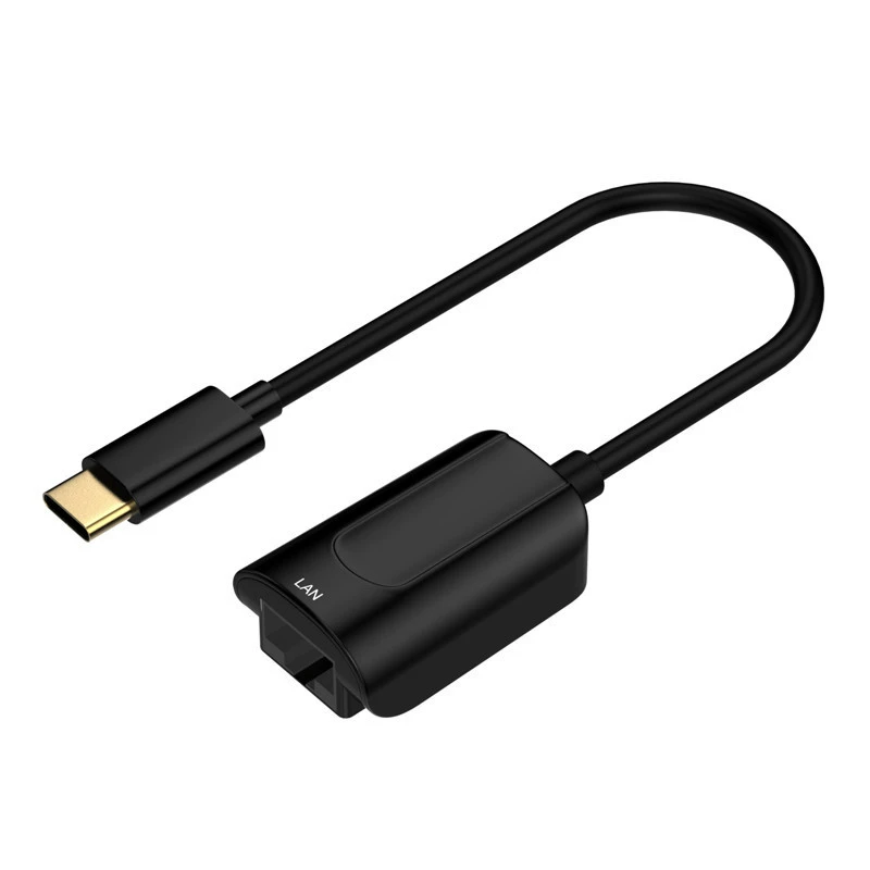 Гигабитная версия Type-C в RJ45, преобразователь сетевой карты без драйверов, ноутбук, настольный компьютер, универсальный внешний сетевой порт
