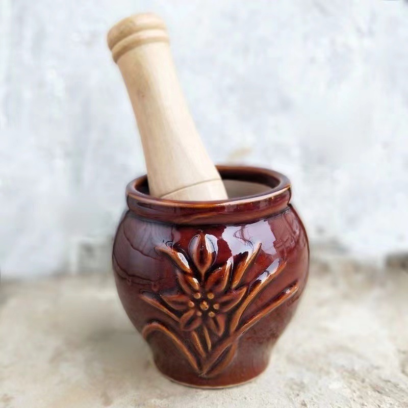 El artefacto mágico de la cerámica antigua, el dispositivo de compresión de ajo, la cubierta extra gruesa, el dispositivo de molienda manual, el dispositivo de molienda