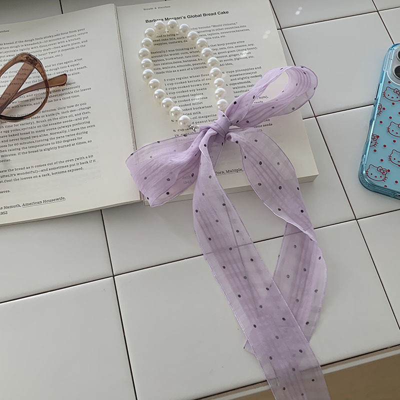 Collar de perlas, nuevo estilo, bufanda de seda, cinta, protección para el cuello multiusos, bufanda floral, diadema fresca pastoral femenina de verano, banda para el cabello