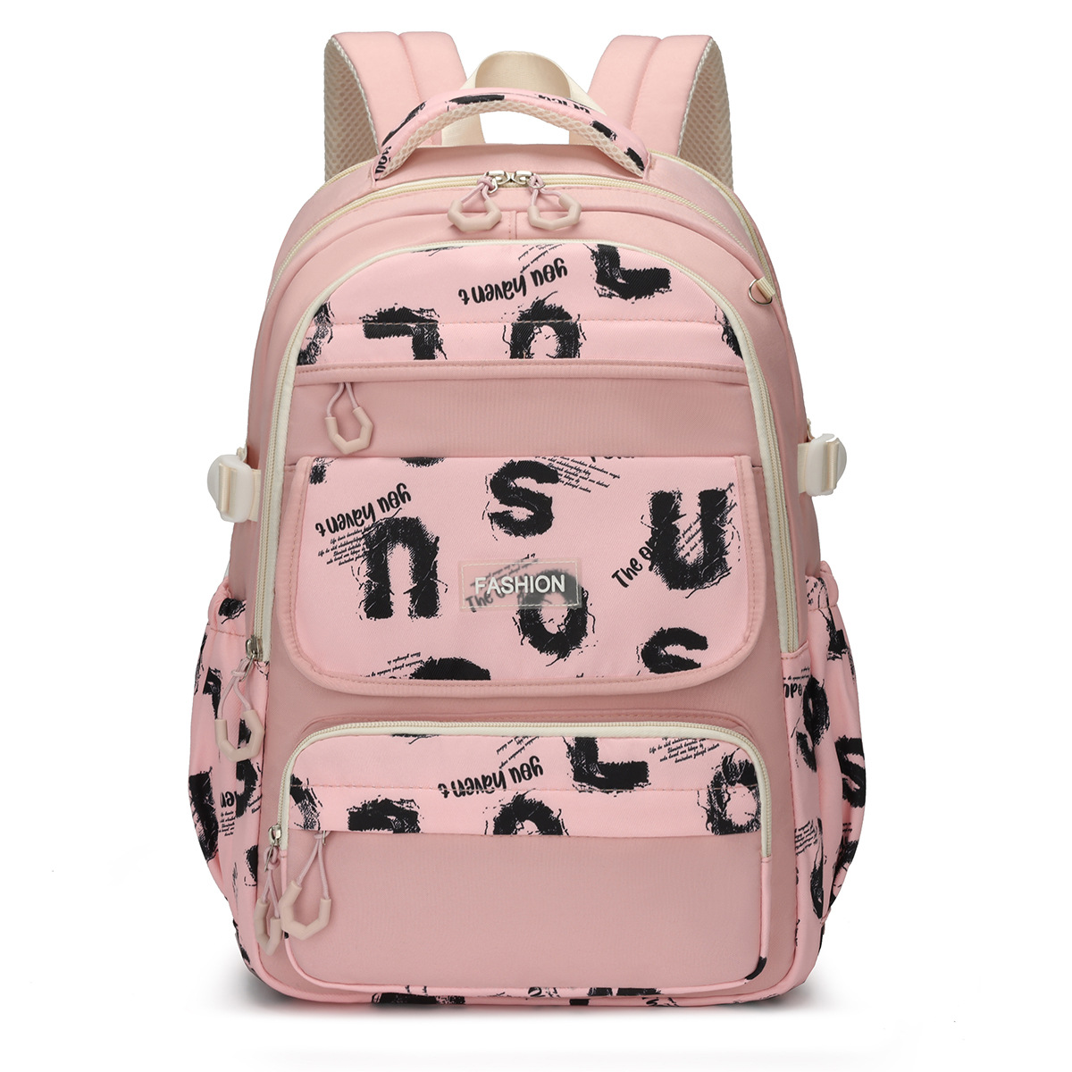 Mochila de todo fósforo, mochila de gran capacidad para la escuela secundaria y secundaria, mochila para estudiantes universitarios de moda casual, mochila de viaje de cercanías al por mayor