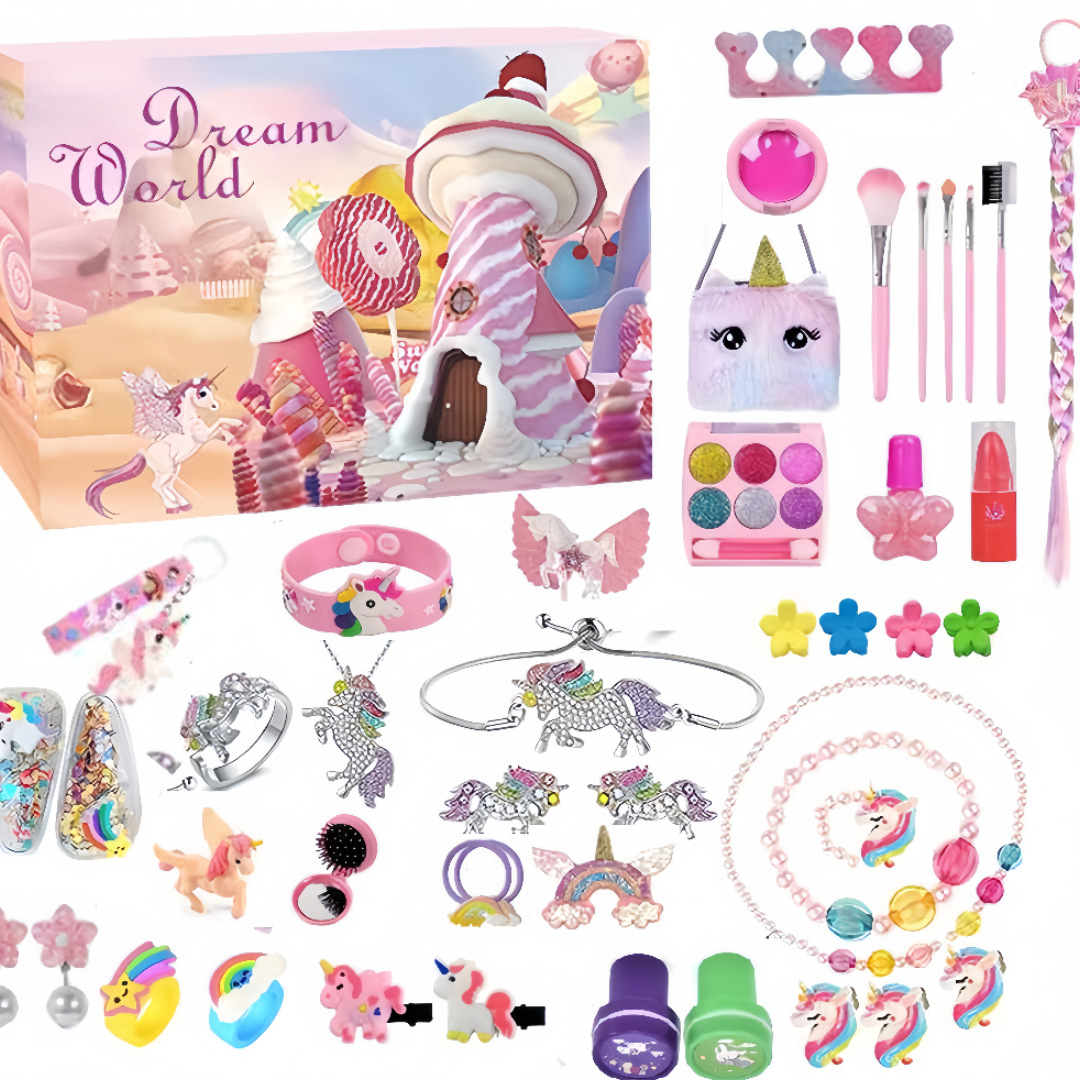 Caja Ciega de Cuenta Regresiva de Navidad Unicornio de Plástico Cuenta Regresiva para Navidad