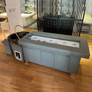 Factory Direct Sales Multifunctional Salon Furniture Constant Temperature Water Circulation Head Therapy Bed with Fumigation Smokeless Moxibustion Bed Beauty Wash