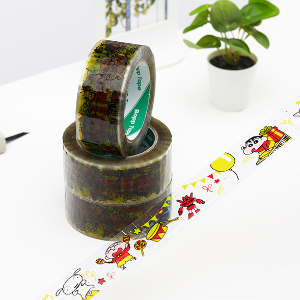 Thankyou cinta adhesiva de embalaje rosa, sello de red, cinta de sellado, cinta de impresión de dibujos animados, fabricante al por mayor