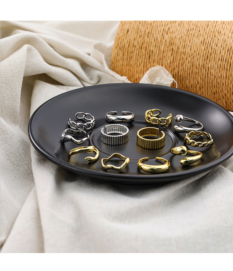 1g Weight Open Rings Classification 925 Sterling Silver Geometric Open Rings