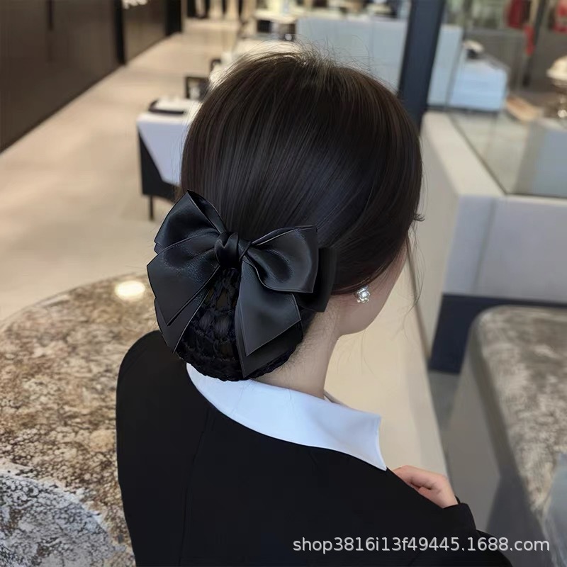 Hair Net for Nurses, Flight Attendants, Hotel Staff, and Bank Workers with Bowknot Hairstyle
