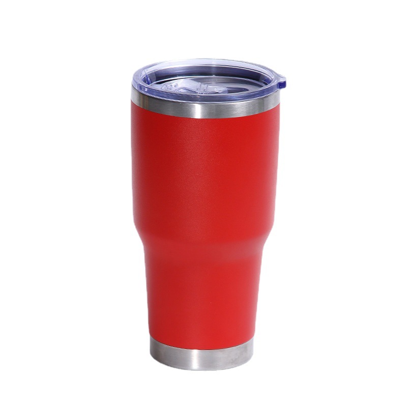 Gran capacidad 30oz taza de vacío de acero inoxidable al aire libre portátil taza de plástico spray sellado taza de helado con tapa