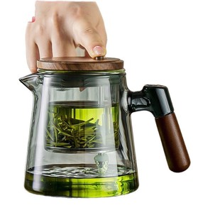 Jieanxi Wood Glass Elegant Cup Home New Tea and Water Separation Glass Liner Tea Set Elegant Cup Teapot