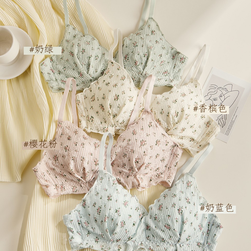 Venta directa de fábrica comercio electrónico transfronterizo Sudeste de Asia Vietnam Tailandia damas sin costuras sujetador de recogida lateral cómodo