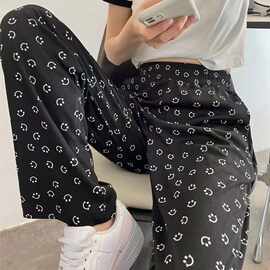 灰色速干工装裤女夏季薄款高腰阔腿裤宽松休闲显瘦防晒美式运动裤