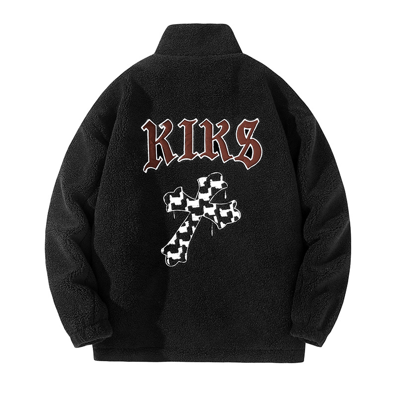 Men's Clothing Autumn and winter lamb wool cotton coat men's coat plus velvet thick cotton jacket boys this year's new winter cotton coat_voghion.com